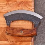 Personalized Carbon Steel Ulu Knife with Sheath
