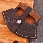 Personalized Carbon Steel Ulu Knife with Sheath