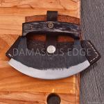 Custom Carbon Steel Ulu Knife with Sheath