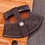 Custom Carbon Steel Ulu Knife with Sheath