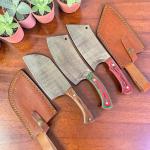 Damascus Steel ULU Knife with Wood Handle