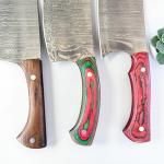 Damascus Steel ULU Knife with Wood Handle