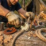 Damascus Steel Alaskan Ulu Knife with Rosewood Handle