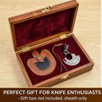 Damascus Steel Alaskan Ulu Knife with Rosewood Handle