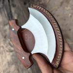 D2 Steel Vintage Alaskan Ulu Kitchen Knife with Sheath