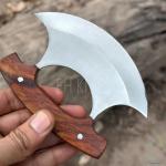 D2 Steel Vintage Alaskan Ulu Kitchen Knife with Sheath