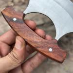 D2 Steel Vintage Alaskan Ulu Kitchen Knife with Sheath