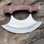 D2 Steel Vintage Alaskan Ulu Kitchen Knife with Sheath