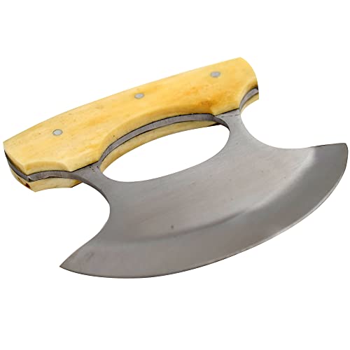 Wild Turkey Handmade Alaskan Ulu Knife - Bone Handle