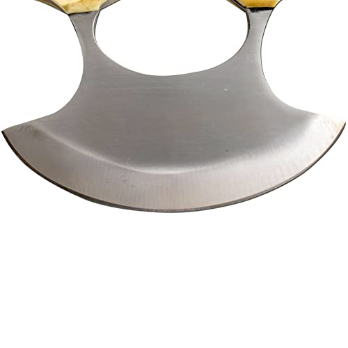 Wild Turkey Handmade Alaskan Ulu Knife - Bone Handle