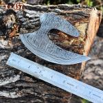 Damascus Steel Ulu Knife for Pizza and Kitchen