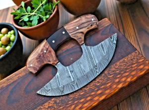 Damascus Steel Alaskan Chef Ulu Knife 1813