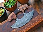 Damascus Steel Alaskan Chef Ulu Knife 1813