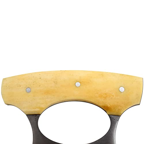 Wild Turkey Handmade Alaskan Ulu Knife - Bone Handle