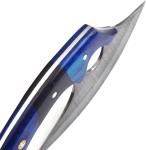 Damascus Steel Ulu Knife with Sheath