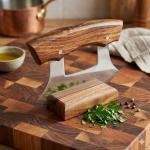 Alaska Ulu Kitchen Slicer Knife with Stand