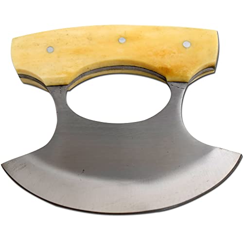 Wild Turkey Handmade Alaskan Ulu Knife - Bone Handle
