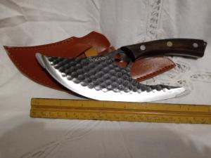 Carbon Steel Hand-Forged Ulu Knife for Pizza