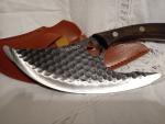 Carbon Steel Hand-Forged Ulu Knife for Pizza