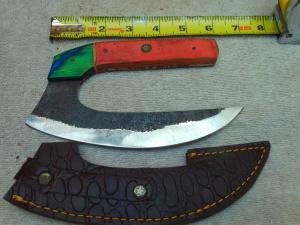 Personalized Hand Forged Carbon Steel Ulu Knife
