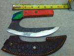 Personalized Hand Forged Carbon Steel Ulu Knife