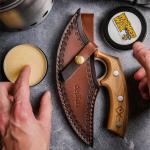 7" Stainless Steel Ulu Knife with Olive Handle