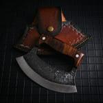 Alaskan Ulu Knife with Wood Handle and Sheath