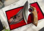 7" Stainless Steel Ulu Knife with Olive Handle