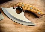 7" Stainless Steel Ulu Knife with Olive Handle
