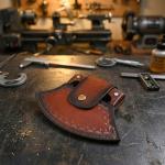 Alaskan Ulu Knife with Wood Handle and Sheath