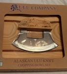 Alaska Ulu Knife and Chopping Bowl Set