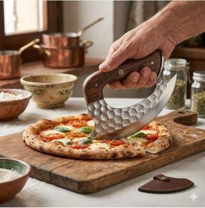 Alaskan Ulu Knife Pizza Cutter with Sheath