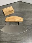 Alaska Ulu Knife with Wood Handle Design