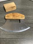 Alaska Ulu Knife with Wood Handle Design