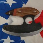 Custom Hand Forged Alaskan Ulu Knife with Sheath