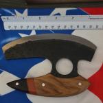 Custom Hand Forged Alaskan Ulu Knife with Sheath