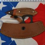 Custom Hand Forged Alaskan Ulu Knife with Sheath