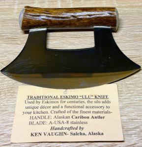 Stainless Steel Eskimo ULU Knife by Ken Vaughn