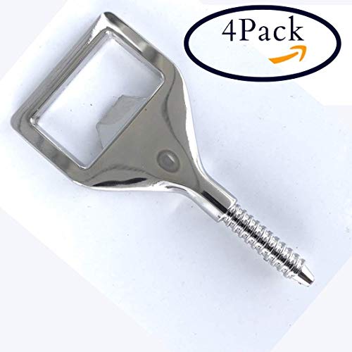 Square Bottle Opener 4-Pack for DIY Crafts