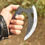 Custom Hand-Forged Ulu Knife with Leather Sheath