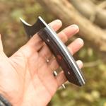 Custom Hand-Forged Ulu Knife with Leather Sheath