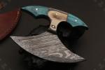 5.5" Handmade Damascus Steel Ulu Knife