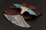 5.5" Handmade Damascus Steel Ulu Knife