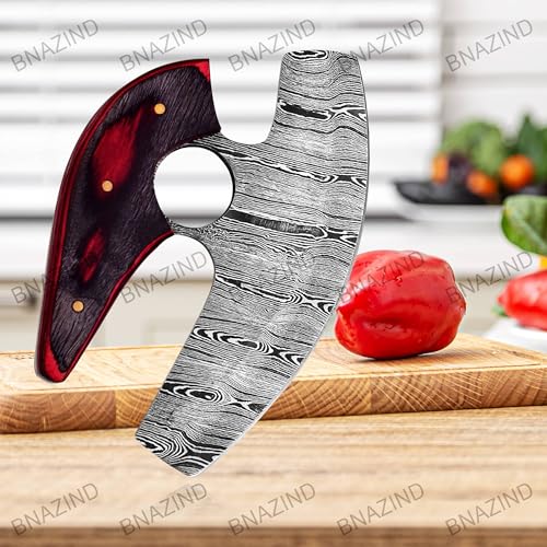 Damascus Alaskan Ulu Knife - Multi-Purpose Cutter