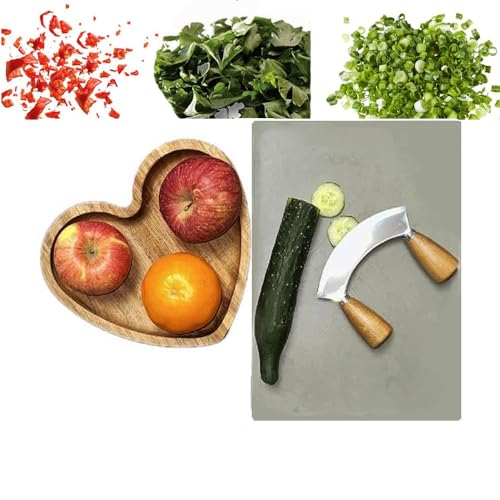 TIYOORTA ULU Knife Mezzaluna Chopper for Veggies