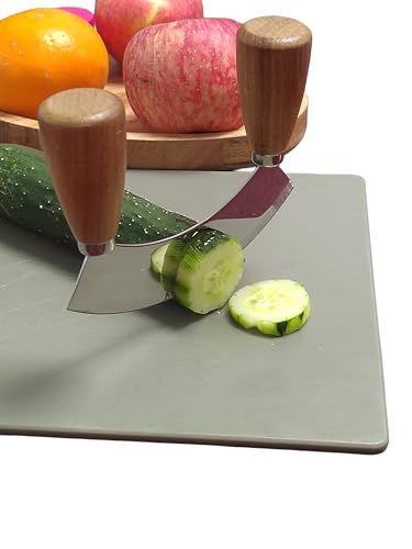 TIYOORTA ULU Knife Mezzaluna Chopper for Veggies