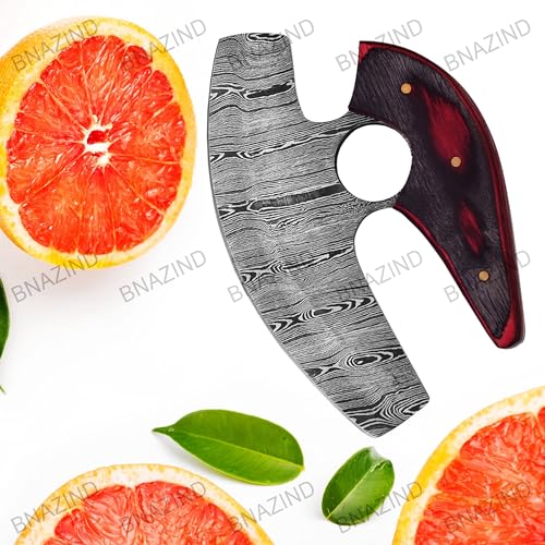 Damascus Alaskan Ulu Knife - Multi-Purpose Cutter