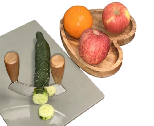 TIYOORTA ULU Knife Mezzaluna Chopper for Veggies