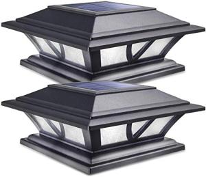 Siedinlar Solar LED Garden Post Lights - Set of 2
