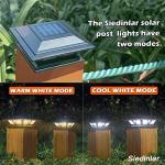Siedinlar Solar LED Garden Post Lights - Set of 2
